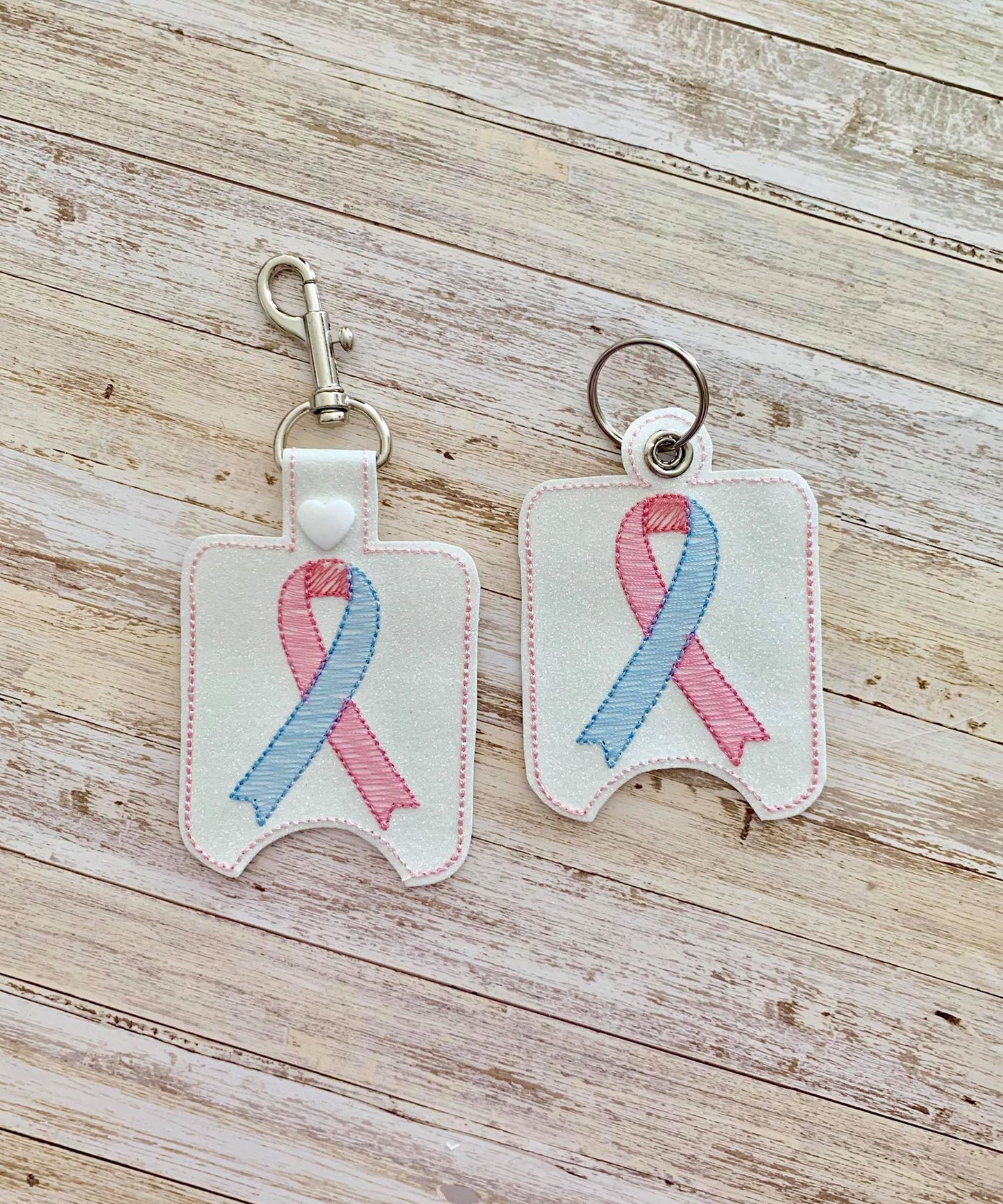 Dual Color Awareness Ribbon Sanitizer Holders - Embroidery Design - DIGITAL Embroidery DESIGN