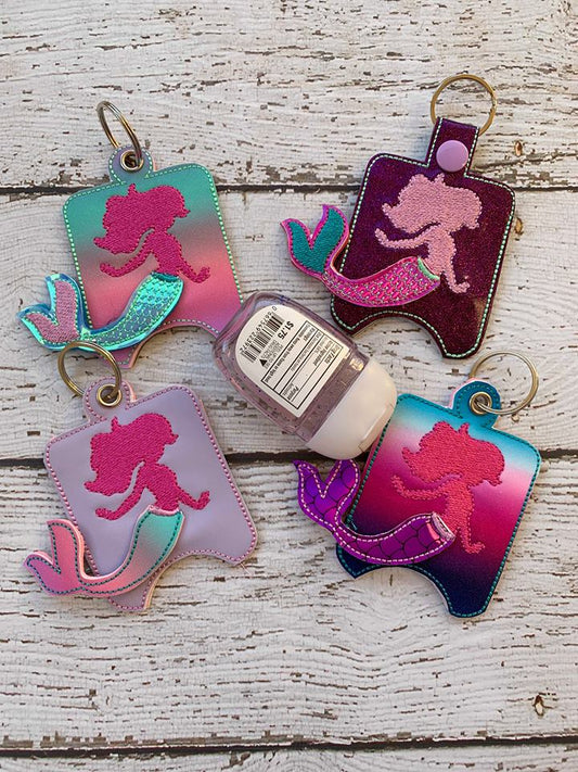 3D Mermaid Sanitizer Holders 4x4 and 5x7 included- Embroidery Design - DIGITAL Embroidery DESIGN