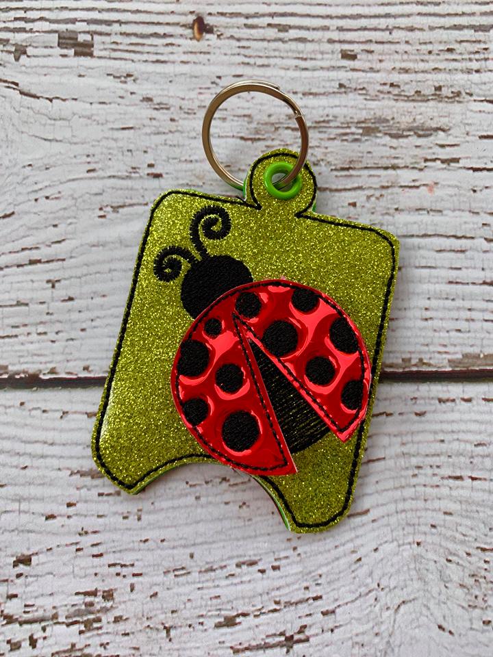 3D Ladybug Sanitizer Holders 4x4 and 5x7 included- Embroidery Design - DIGITAL Embroidery DESIGN