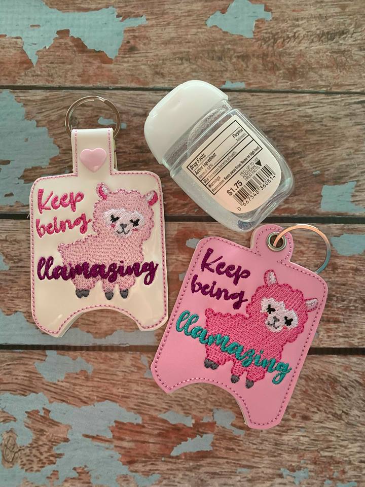 Keep Being Llamazing Sanitizer Holders - Embroidery Design - DIGITAL Embroidery DESIGN