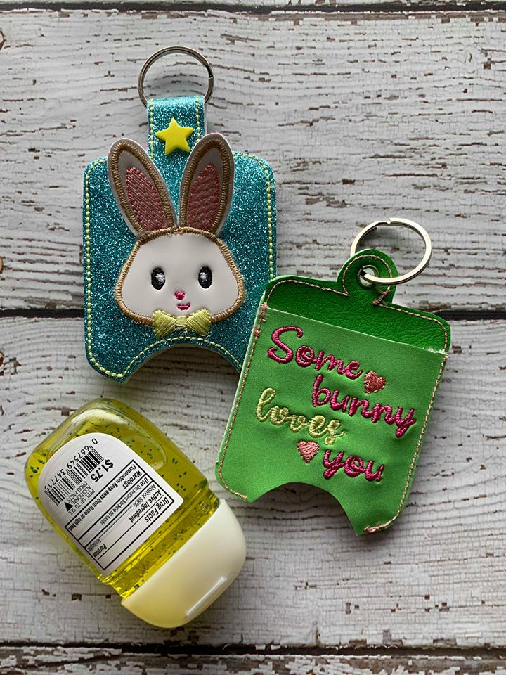 3D Bunny Boy Sanitizer Holders 4x4 and 5x7 included- Embroidery Design - DIGITAL Embroidery DESIGN