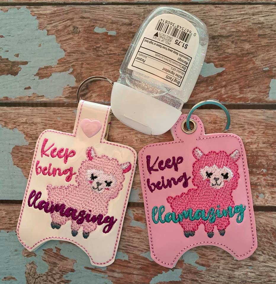 Keep Being Llamazing Sanitizer Holders - Embroidery Design - DIGITAL Embroidery DESIGN