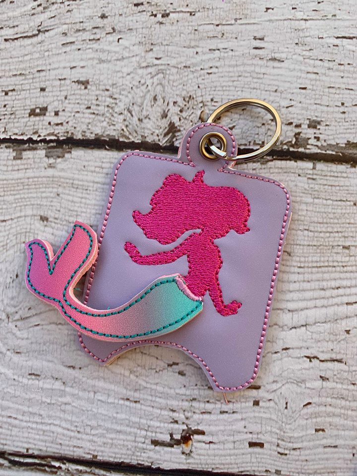 3D Mermaid Sanitizer Holders 4x4 and 5x7 included- Embroidery Design - DIGITAL Embroidery DESIGN