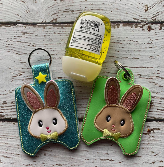 3D Bunny Boy Sanitizer Holders 4x4 and 5x7 included- Embroidery Design - DIGITAL Embroidery DESIGN