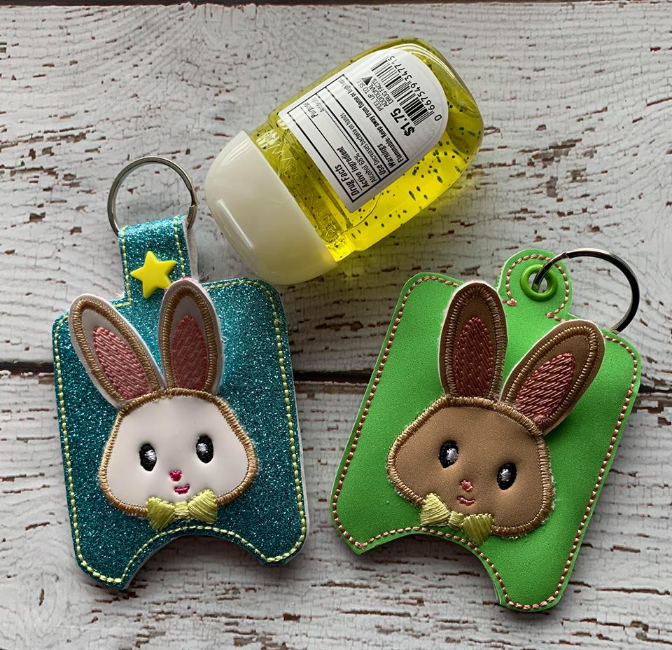 3D Bunny Boy Sanitizer Holders 4x4 and 5x7 included- Embroidery Design - DIGITAL Embroidery DESIGN