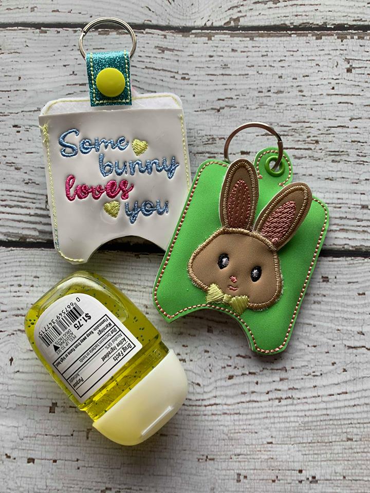 3D Bunny Boy Sanitizer Holders 4x4 and 5x7 included- Embroidery Design - DIGITAL Embroidery DESIGN