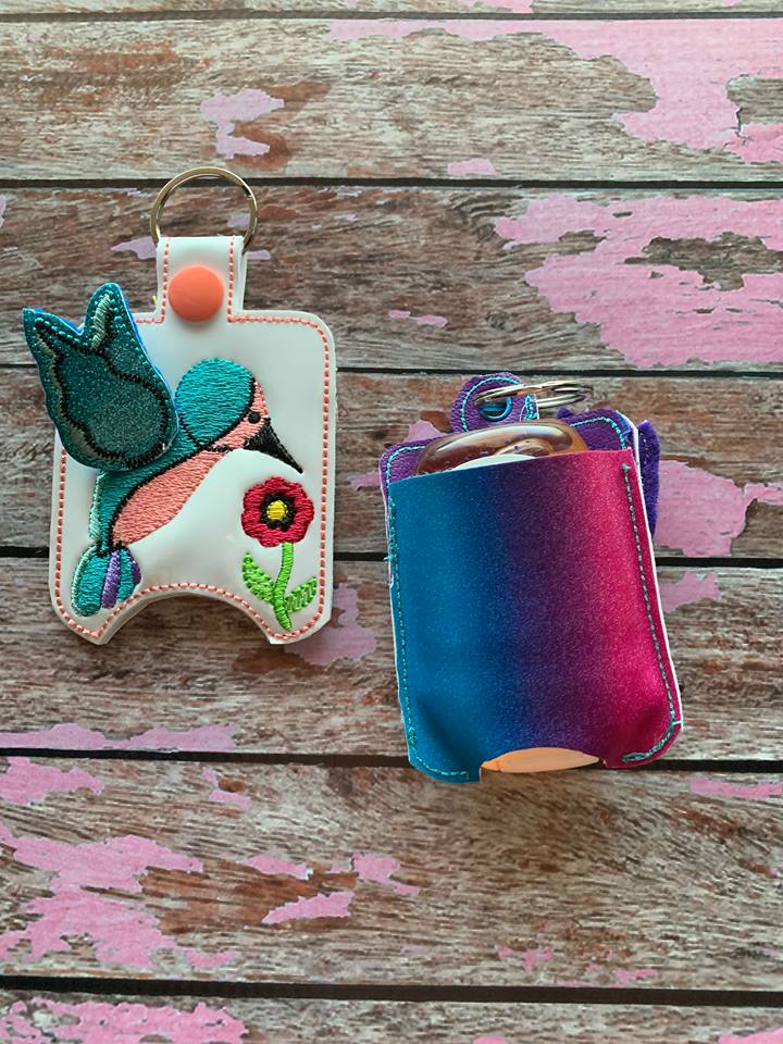 3D Hummingbird Sanitizer Holders 4x4 and 5x7 included- Embroidery Design - DIGITAL Embroidery DESIGN