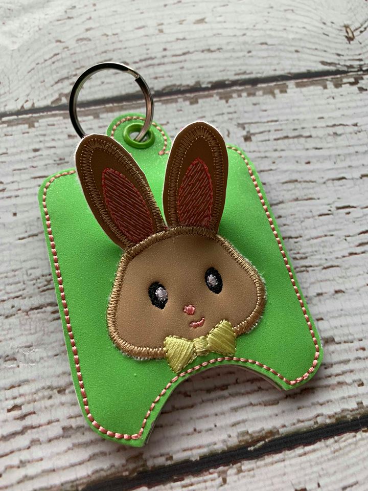 3D Bunny Boy Sanitizer Holders 4x4 and 5x7 included- Embroidery Design - DIGITAL Embroidery DESIGN