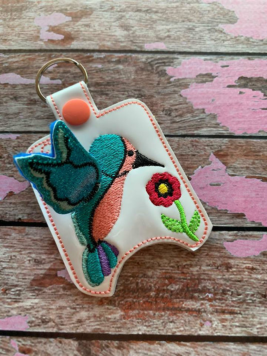 3D Hummingbird Sanitizer Holders 4x4 and 5x7 included- Embroidery Design - DIGITAL Embroidery DESIGN