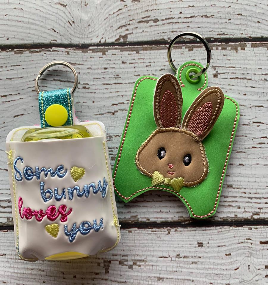 3D Bunny Boy Sanitizer Holders 4x4 and 5x7 included- Embroidery Design - DIGITAL Embroidery DESIGN