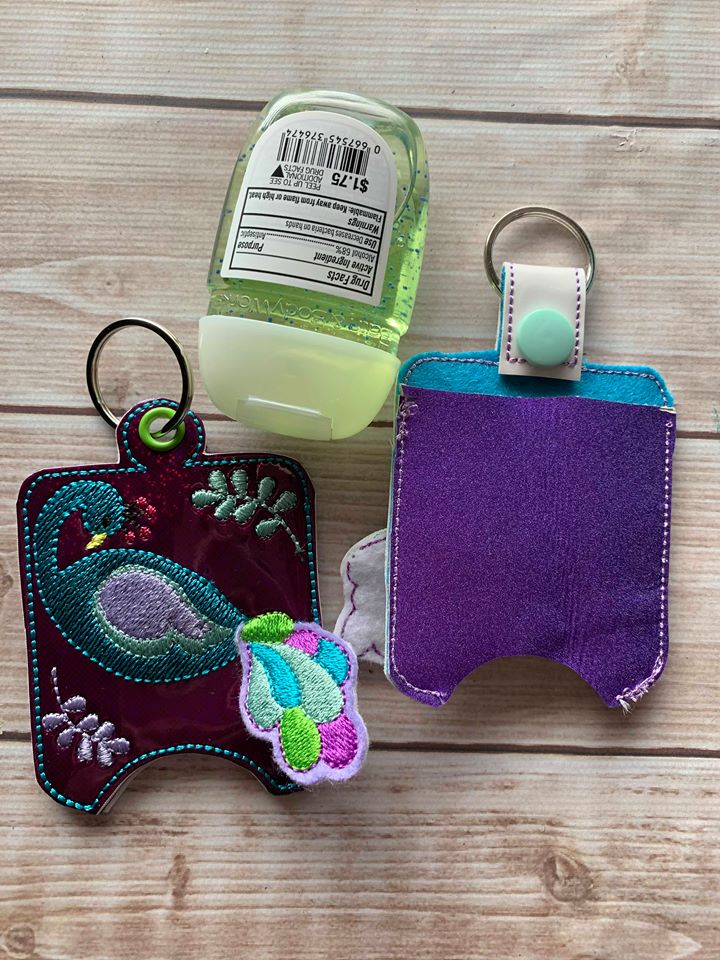 3D Peacock Sanitizer Holders 4x4 and 5x7 included- Embroidery Design - DIGITAL Embroidery DESIGN
