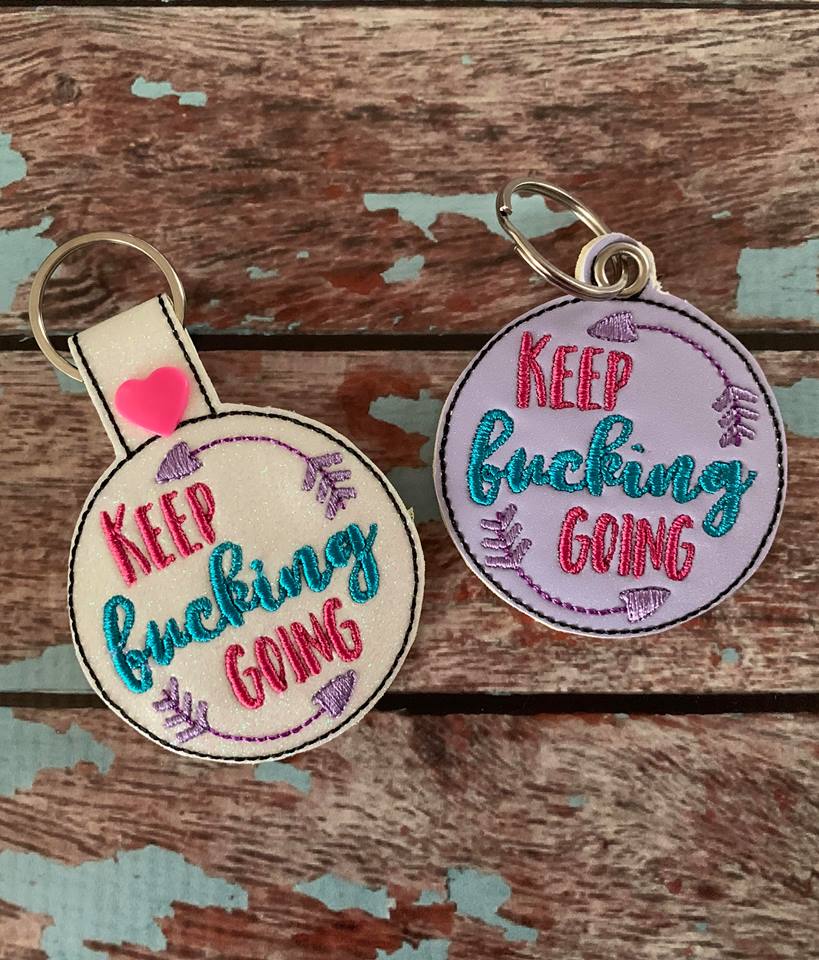 Mature Keep Going Fobs - Embroidery Design - DIGITAL Embroidery DESIGN