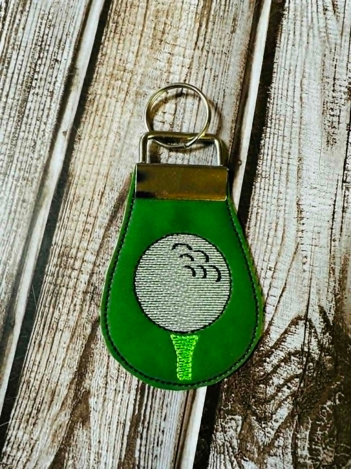 Golf Half Panel Fob – REQUIRES 1.25″ Clamp Hardware – Digital Embroidery Design