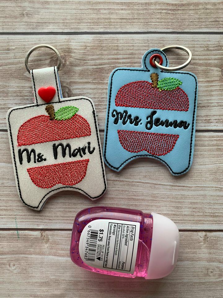 Split Apple Sanitizer Holders - DIGITAL Embroidery DESIGN