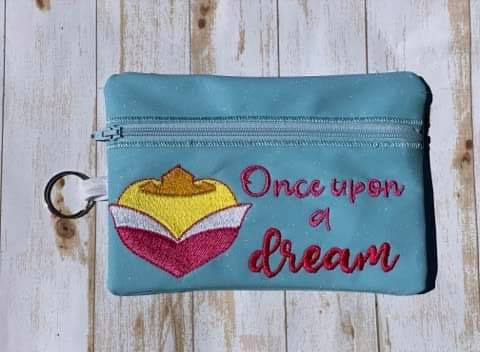 Sleeping Princess Zipper Bag 5x7 only - Digital Embroidery Design