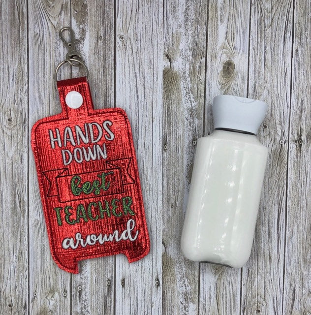 Hands Down Best Teacher Lotion Holders 5x7 included- DIGITAL Embroidery DESIGN