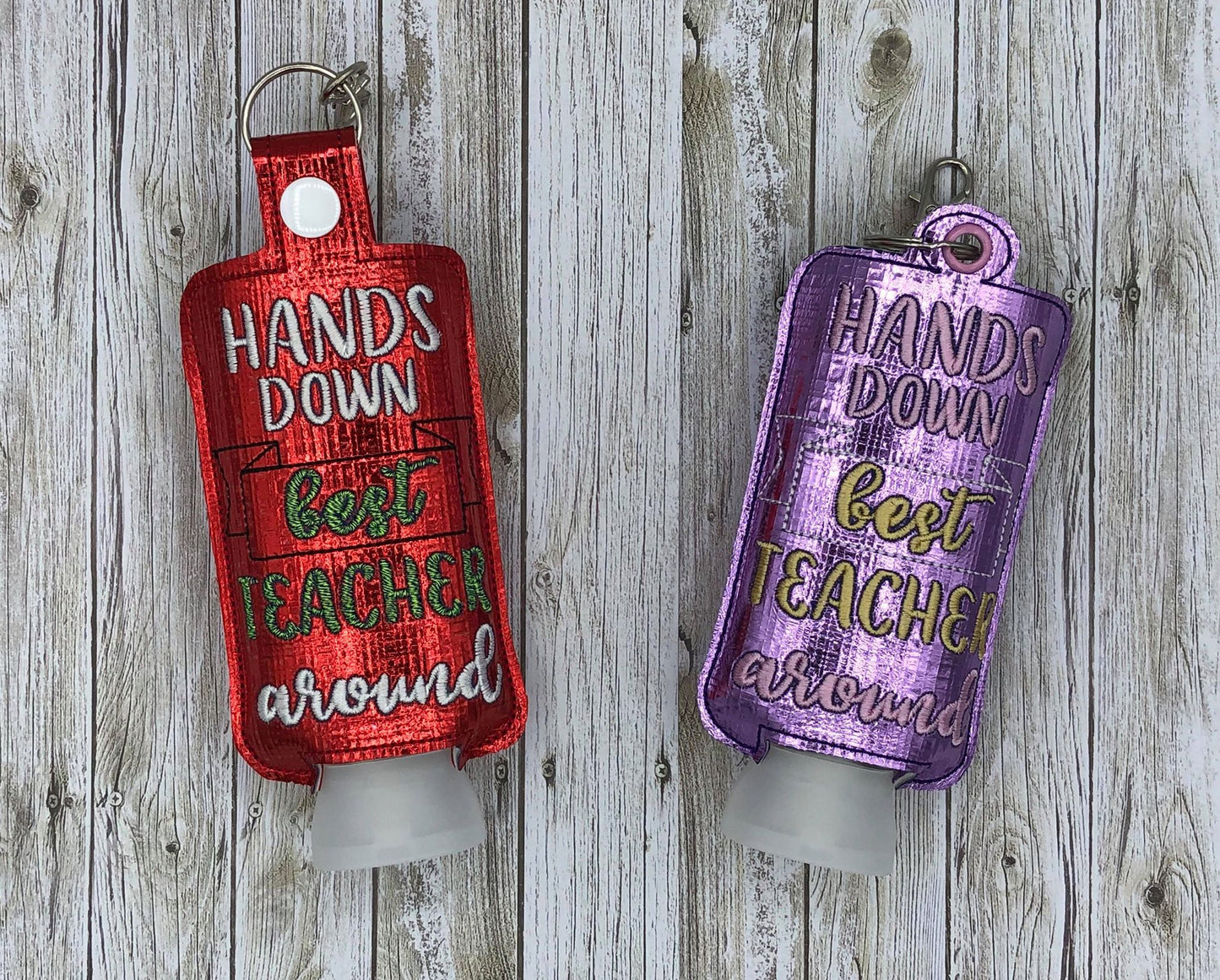 Hands Down Best Teacher Lotion Holders 5x7 included- DIGITAL Embroidery DESIGN