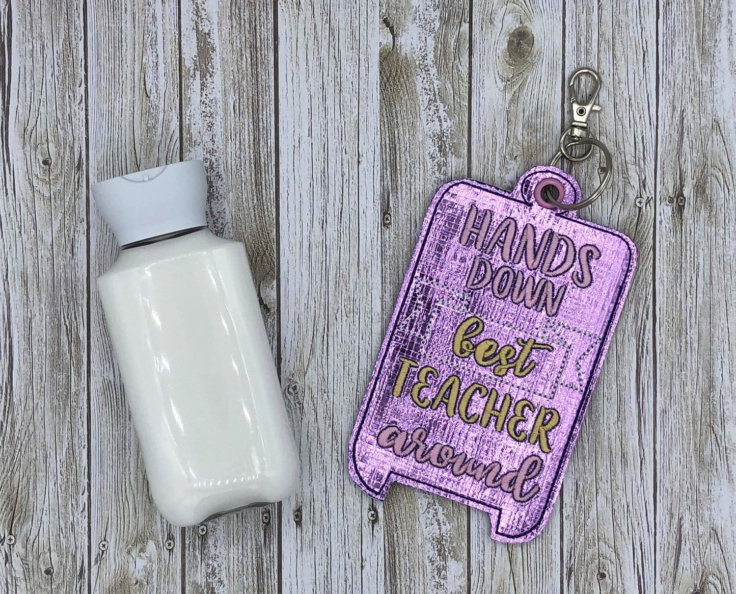 Hands Down Best Teacher Lotion Holders 5x7 included- DIGITAL Embroidery DESIGN