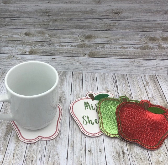 Apple Coaster 4x4 - DIGITAL Embroidery DESIGN