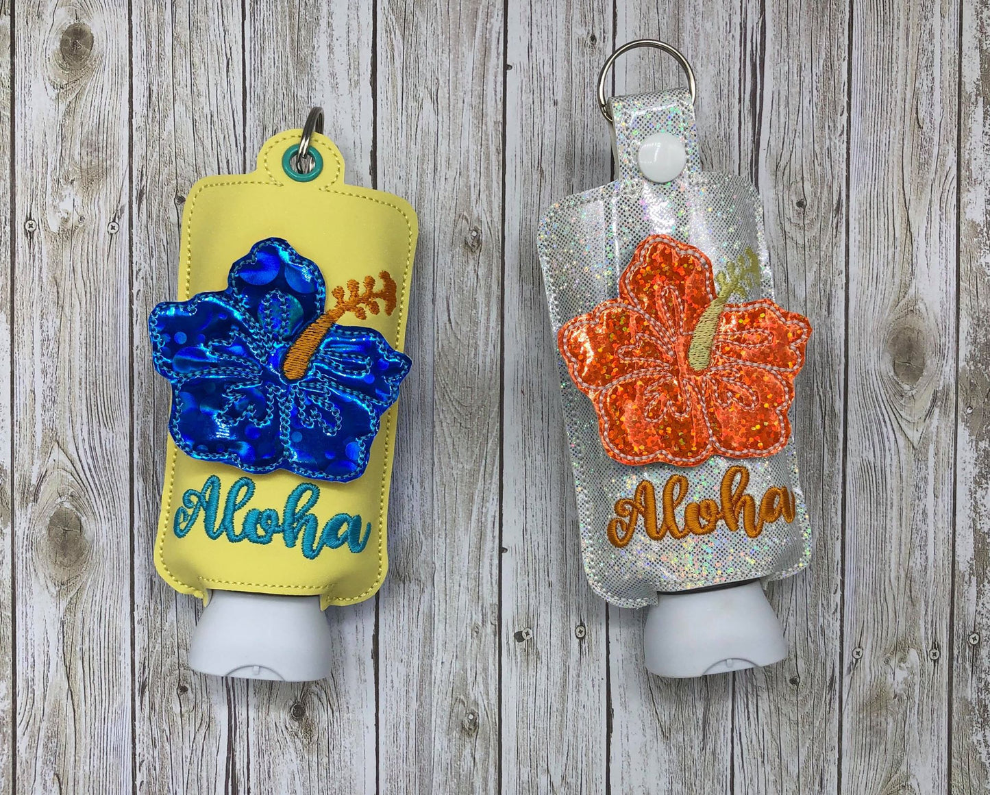 3D Aloha Hibiscus - Hand Lotion Holder 5x7 included- DIGITAL Embroidery DESIGN