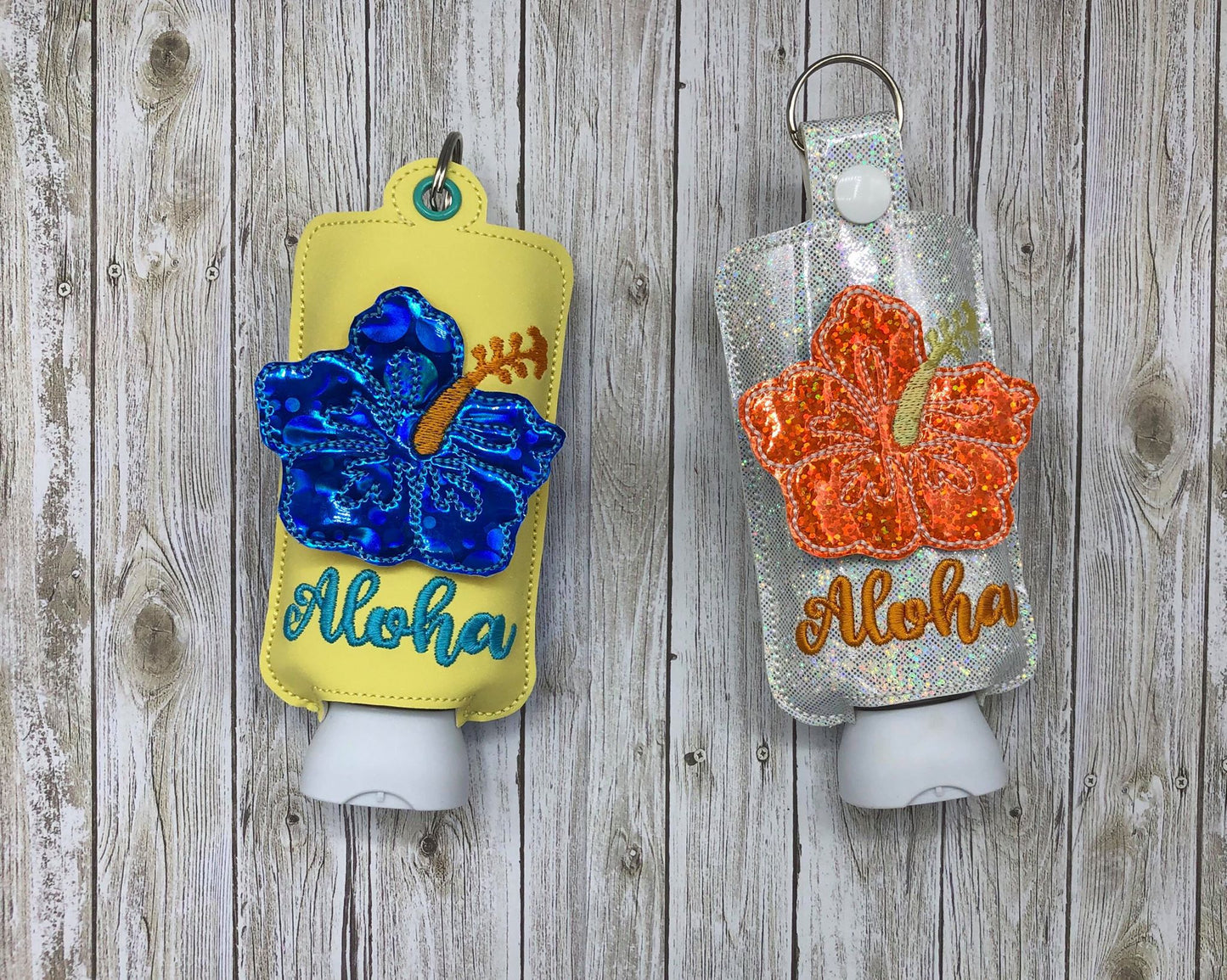 3D Aloha Hibiscus - Hand Lotion Holder 5x7 included- DIGITAL Embroidery DESIGN
