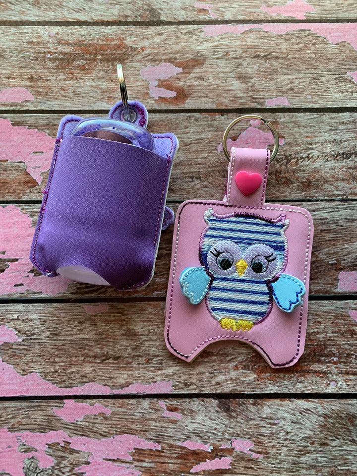 3D Owl Sanitizer Holders 4x4 and 5x7 included- DIGITAL Embroidery DESIGN
