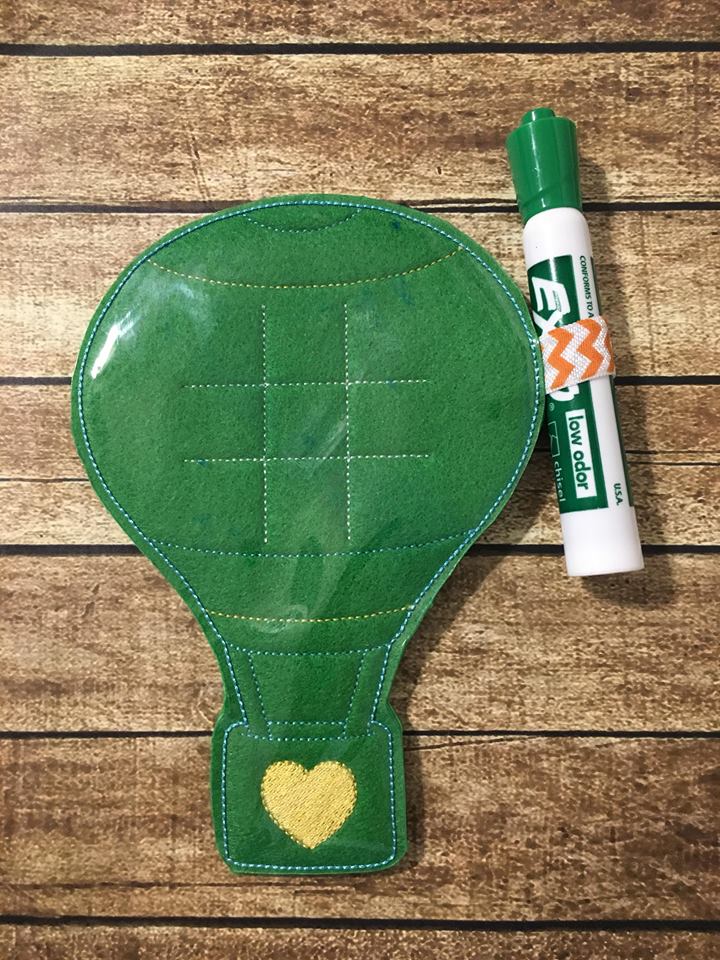 Hot Air Balloon Tic Tac Toe Boards - Digital Embroidery Design