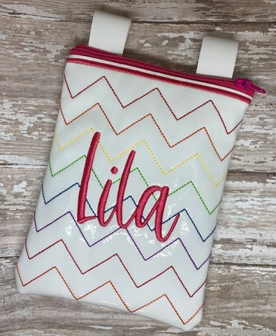 Chevron Zipper Bag - 3 sizes - Digital Embroidery Design