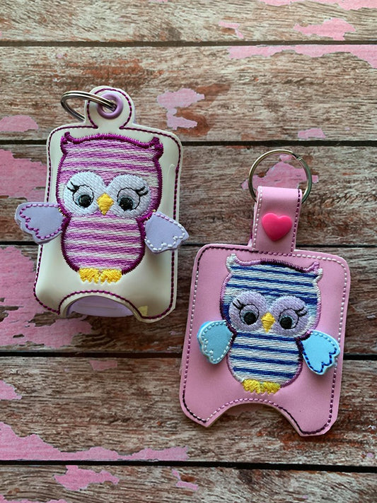 3D Owl Sanitizer Holders 4x4 and 5x7 included- DIGITAL Embroidery DESIGN