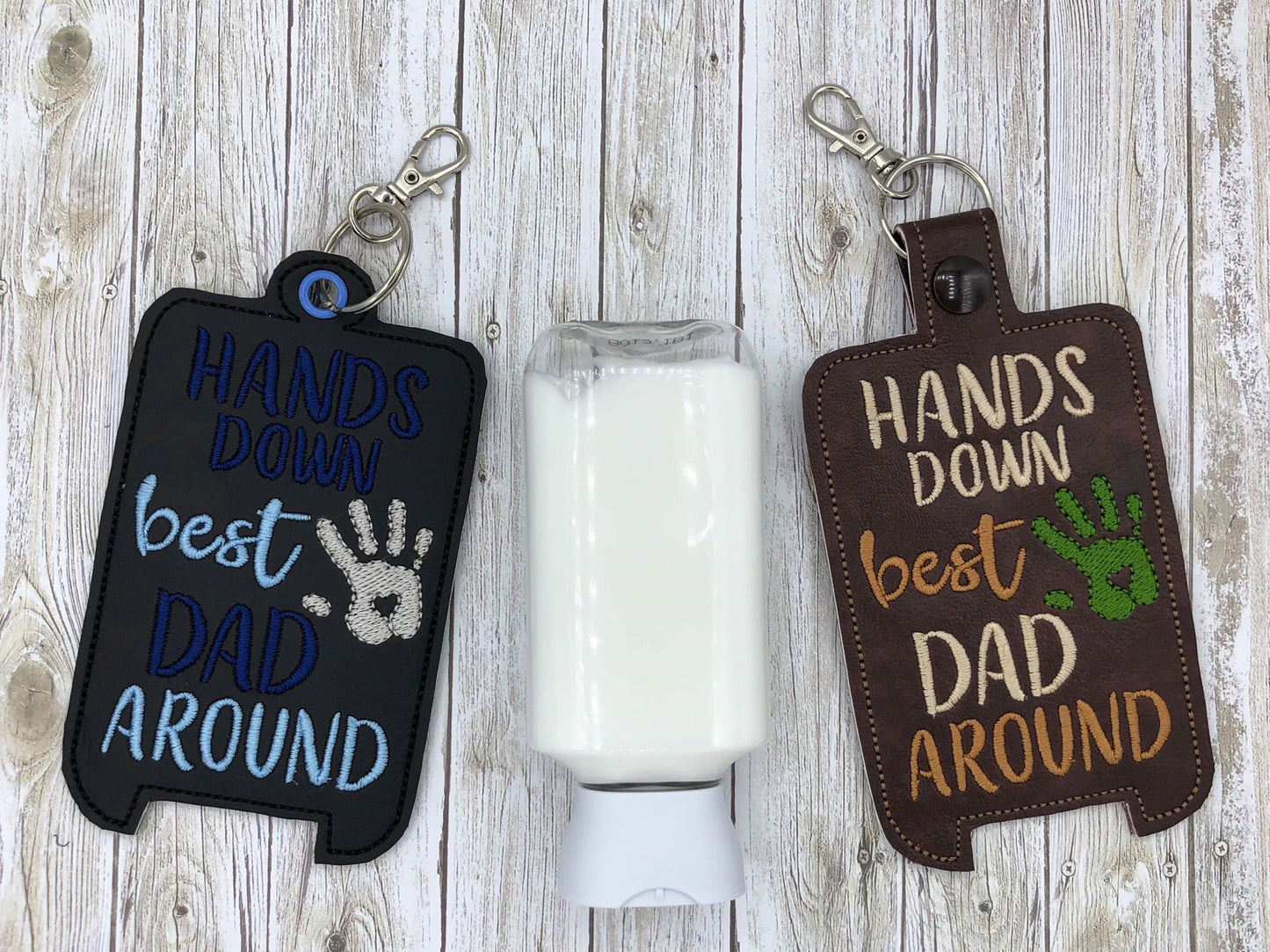 Hands Down Best Dad Around Lotion Holders 5x7 included- DIGITAL Embroidery DESIGN
