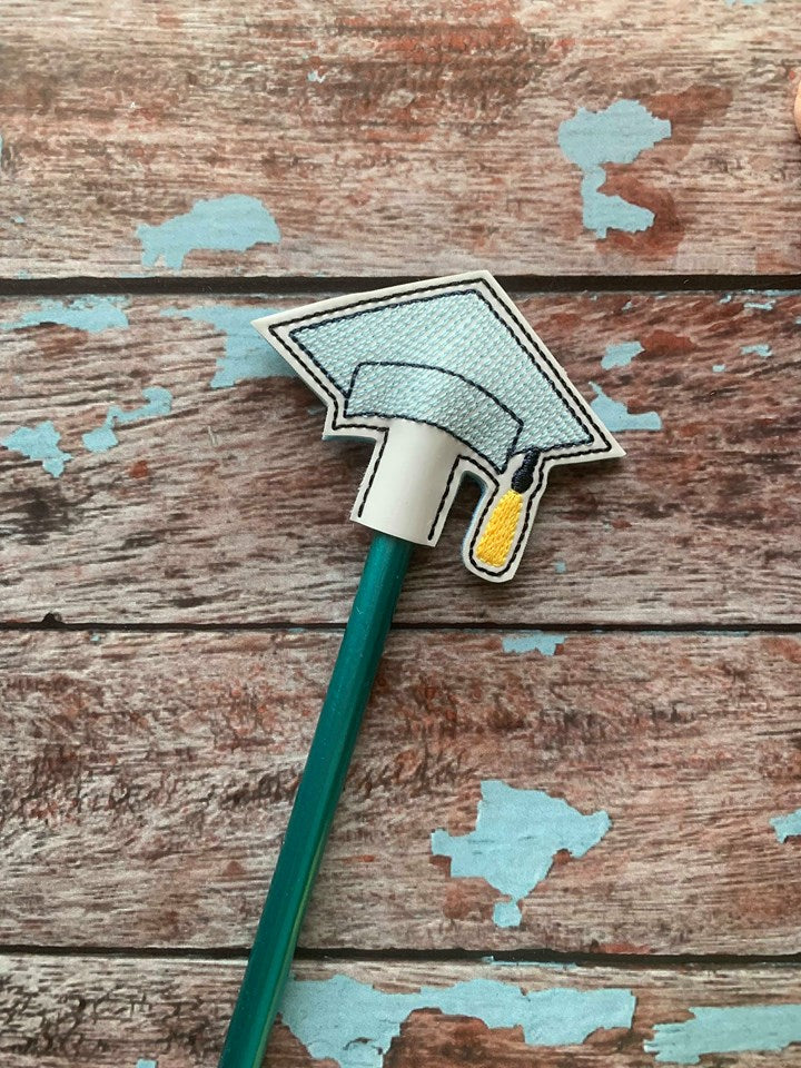 Graduation Cap Pencil Toppers - DIGITAL Embroidery DESIGN