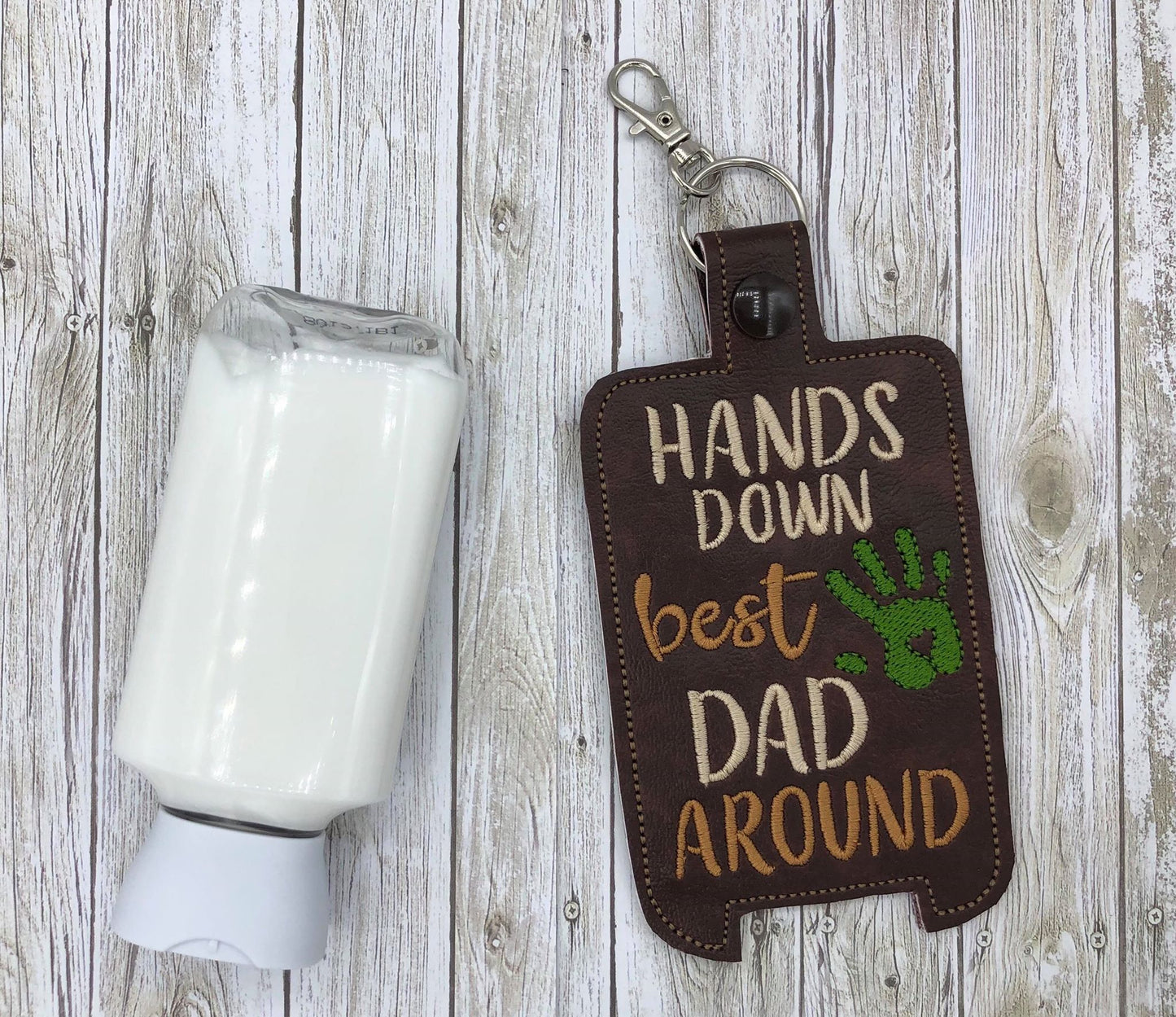 Hands Down Best Dad Around Lotion Holders 5x7 included- DIGITAL Embroidery DESIGN