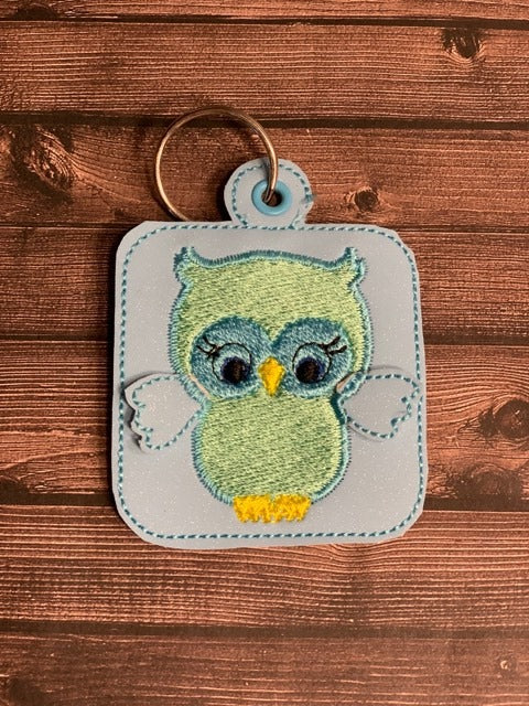 3D Owl Fobs- 4x4 and 5x7 grouped- DIGITAL Embroidery DESIGN