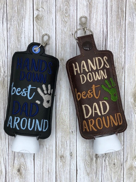 Hands Down Best Dad Around Lotion Holders 5x7 included- DIGITAL Embroidery DESIGN
