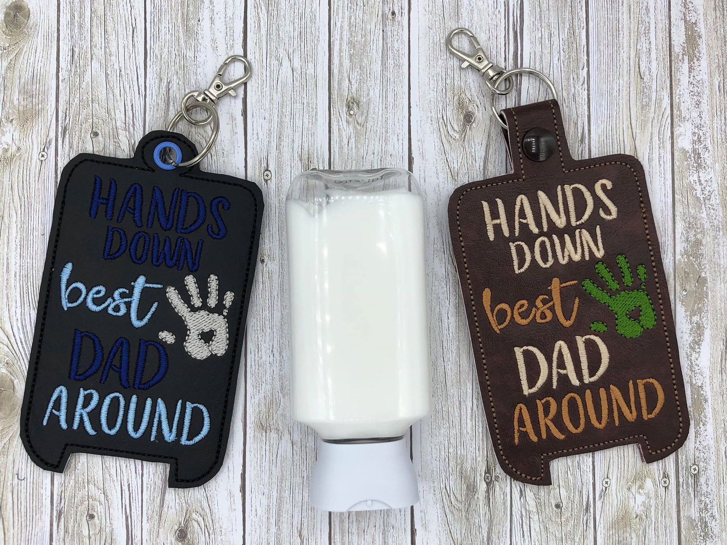 Hands Down Best Dad Around Lotion Holders 5x7 included- DIGITAL Embroidery DESIGN