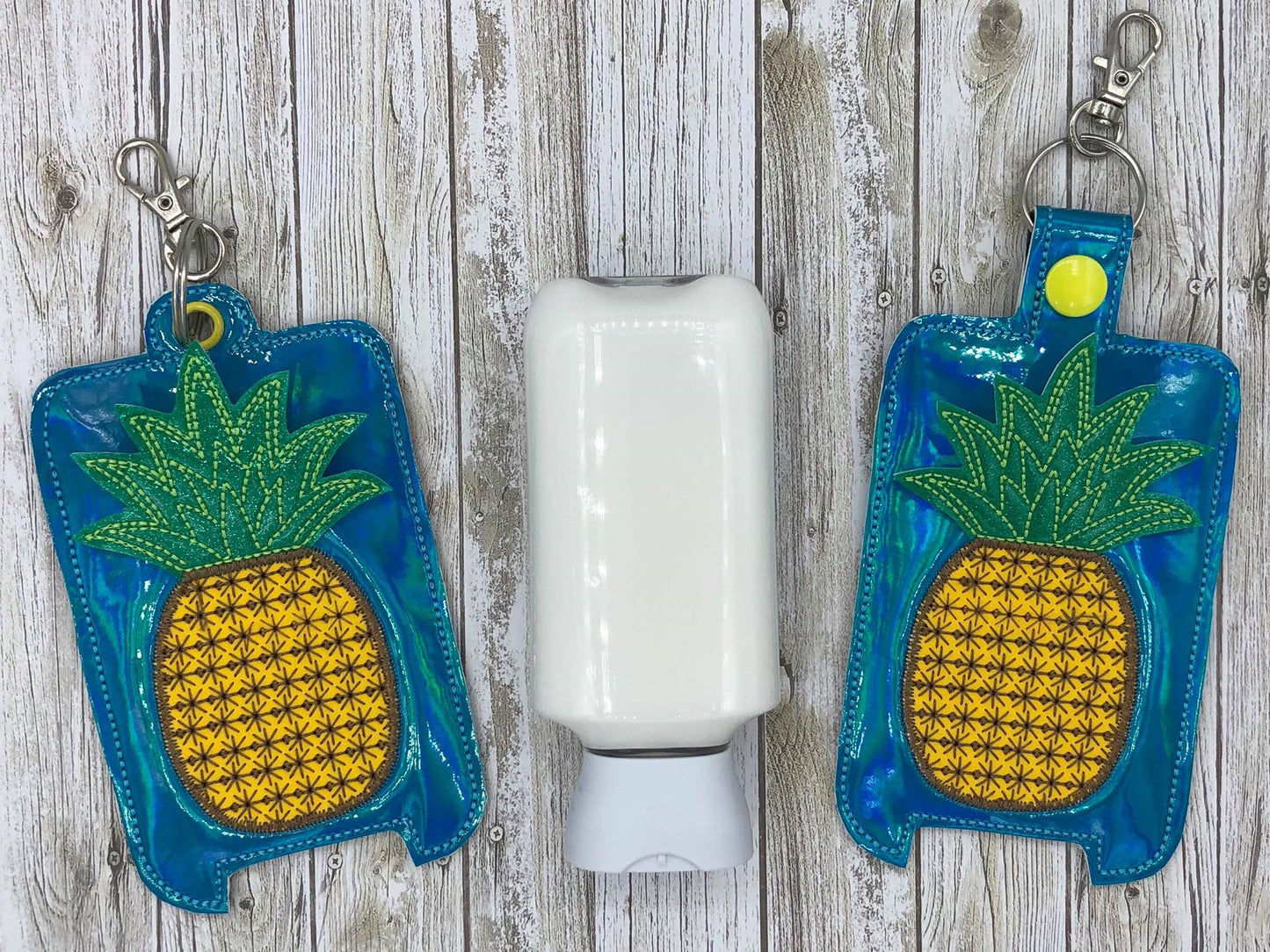 3D Pineapple - Hand Lotion Holder 5x7 included- DIGITAL Embroidery DESIGN