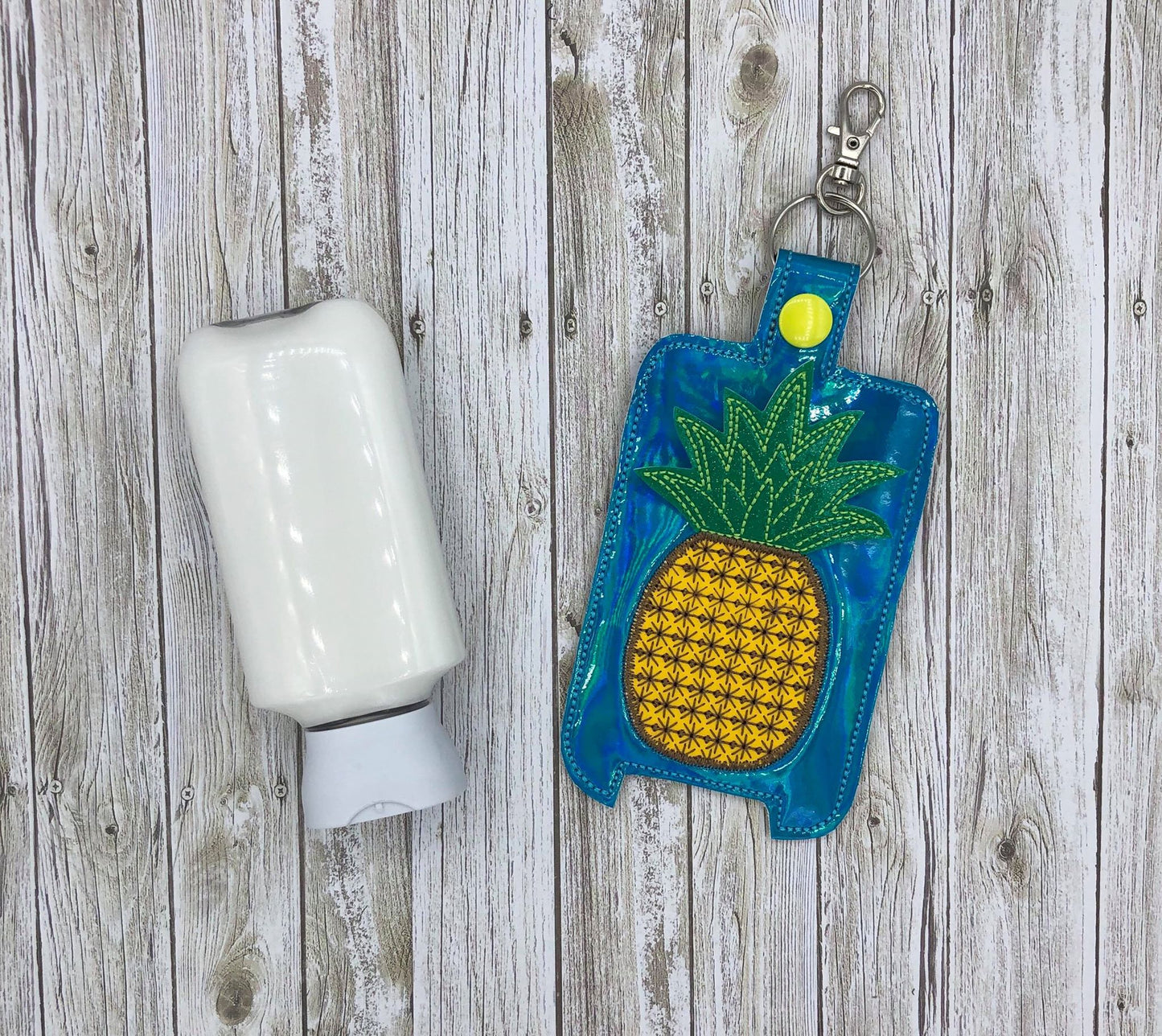 3D Pineapple - Hand Lotion Holder 5x7 included- DIGITAL Embroidery DESIGN