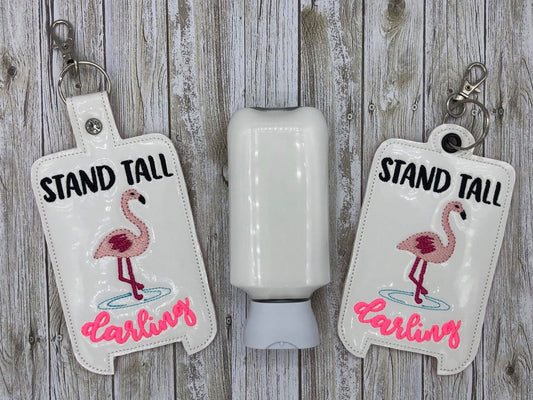 Stand Tall Darling Flamingo Lotion Holders 5x7 included- DIGITAL Embroidery DESIGN