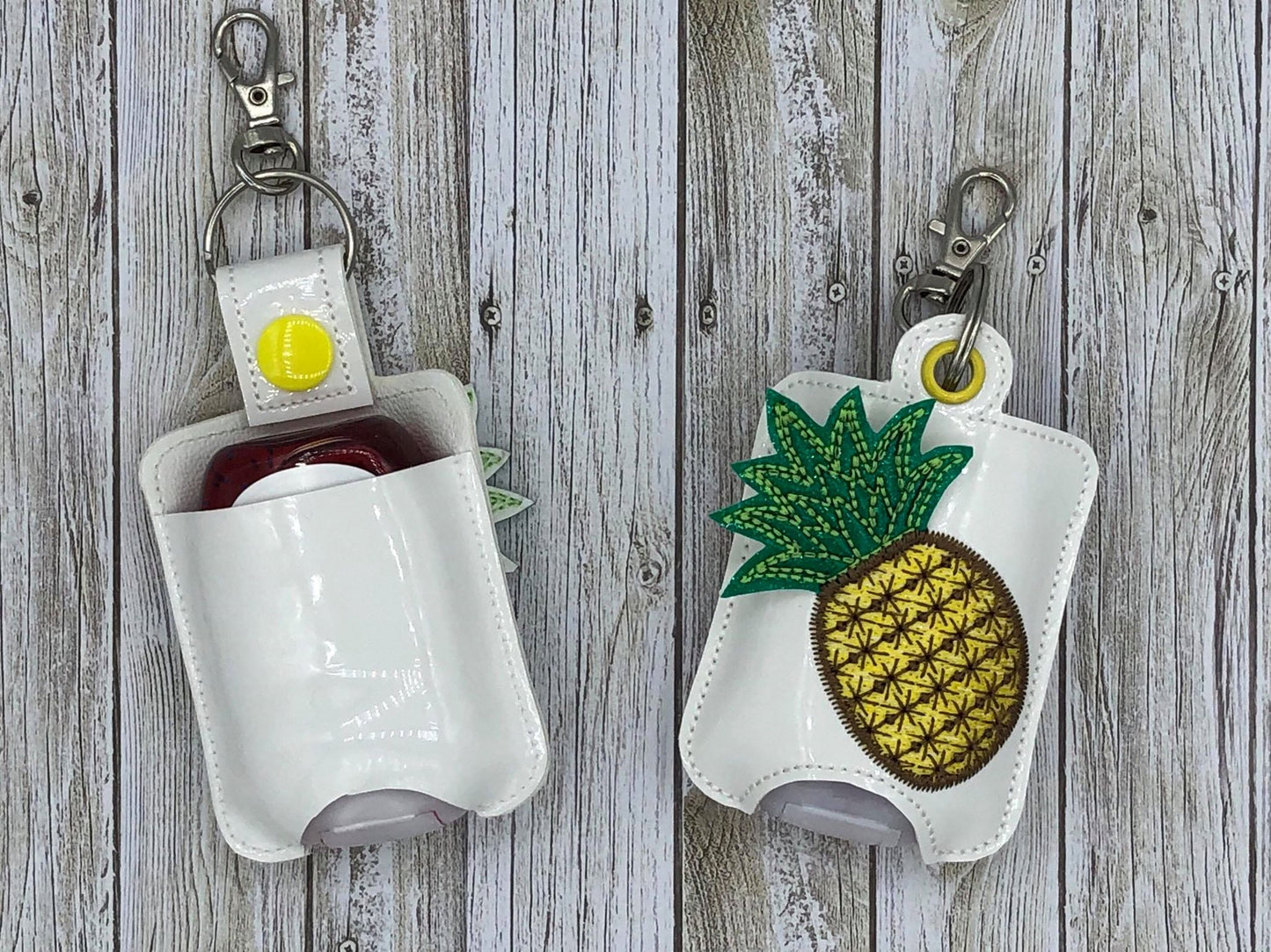 3D Pineapple Sanitizer Holders 4x4 and 5x7 included- DIGITAL Embroidery DESIGN