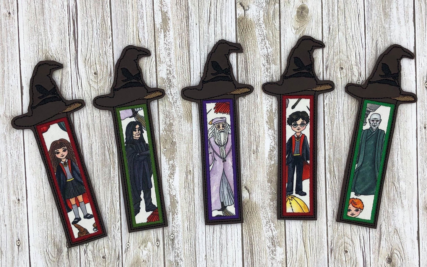 Wizard Hat Applique Bookmark  5x7 - Digital Embroidery Design
