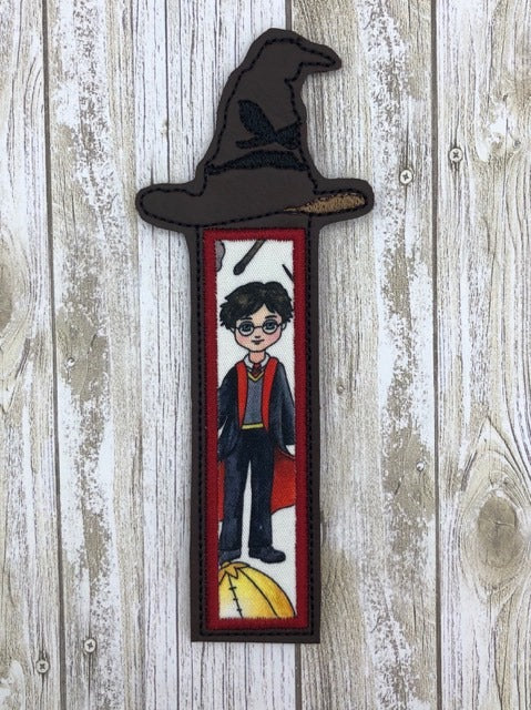 Wizard Hat Applique Bookmark  5x7 - Digital Embroidery Design