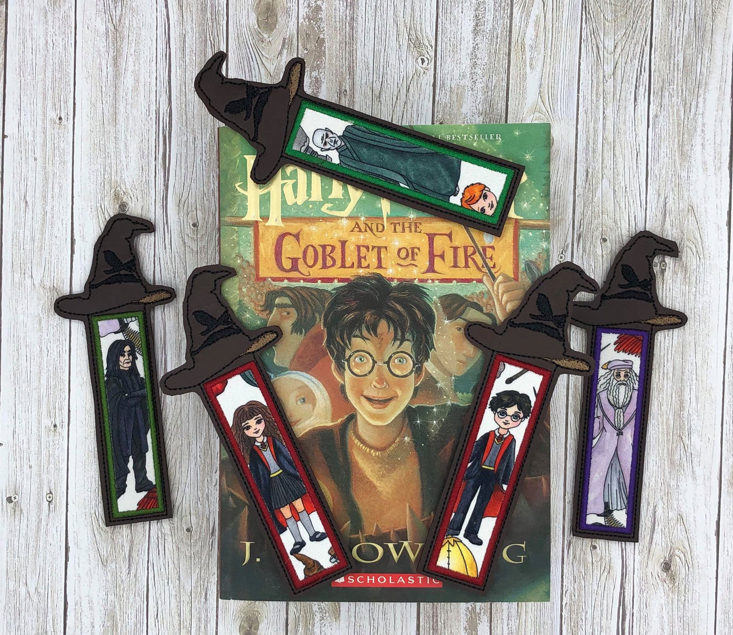 Wizard Hat Applique Bookmark  5x7 - Digital Embroidery Design