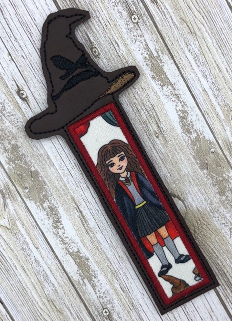 Wizard Hat Applique Bookmark  5x7 - Digital Embroidery Design