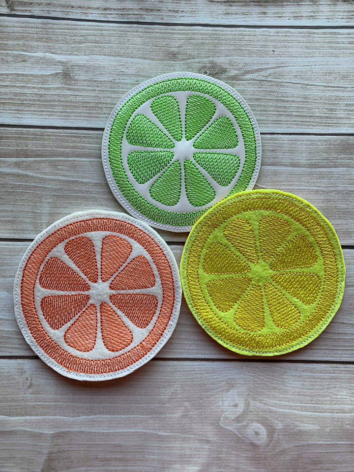 Citrus Coaster 4x4 - DIGITAL Embroidery DESIGN