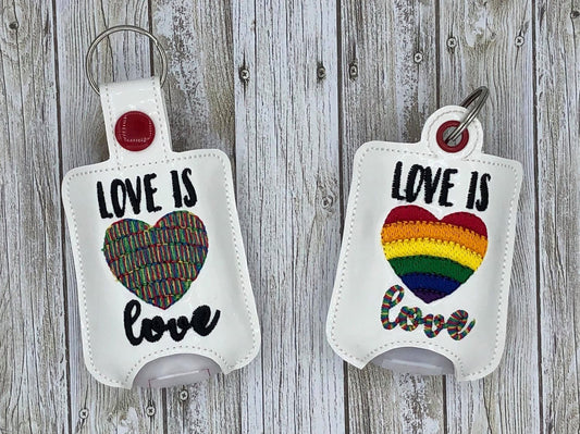 Love is Love Sanitizer Holder - DIGITAL Embroidery DESIGN