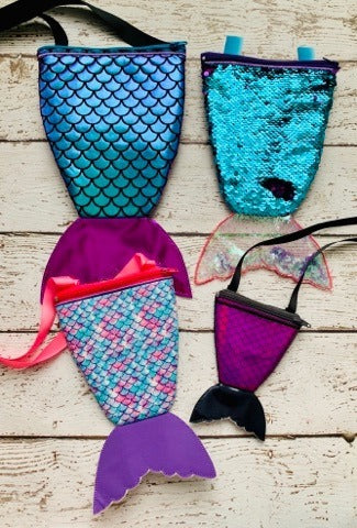 3D Mermaid Zipper Bag - 4 sizes - Digital Embroidery Design