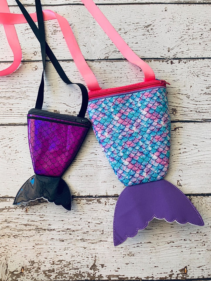 3D Mermaid Zipper Bag - 4 sizes - Digital Embroidery Design