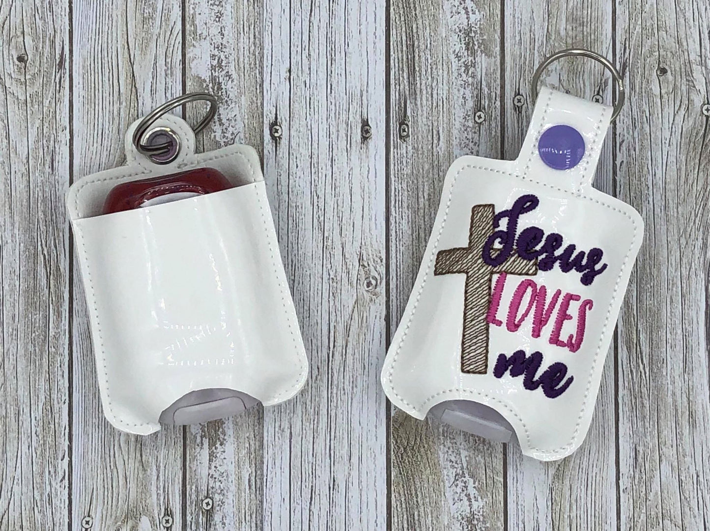 Jesus Loves Me Sanitizer Holders - DIGITAL Embroidery DESIGN