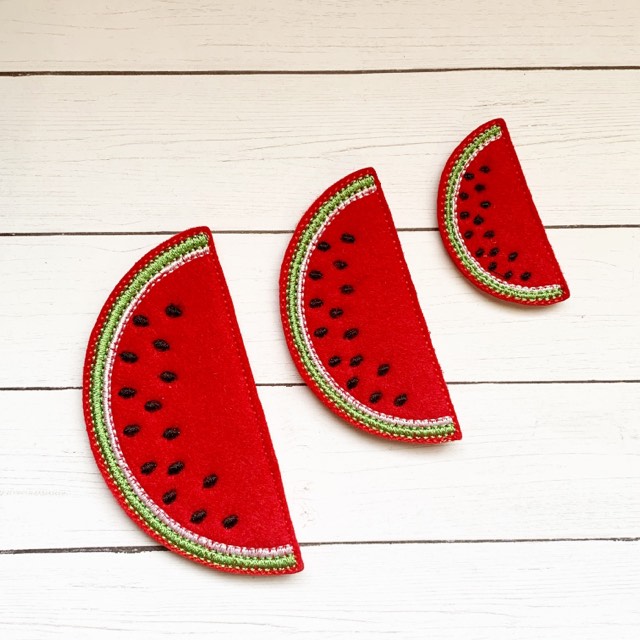 Watermelon Felties - 3 sizes- Digital Embroidery Design