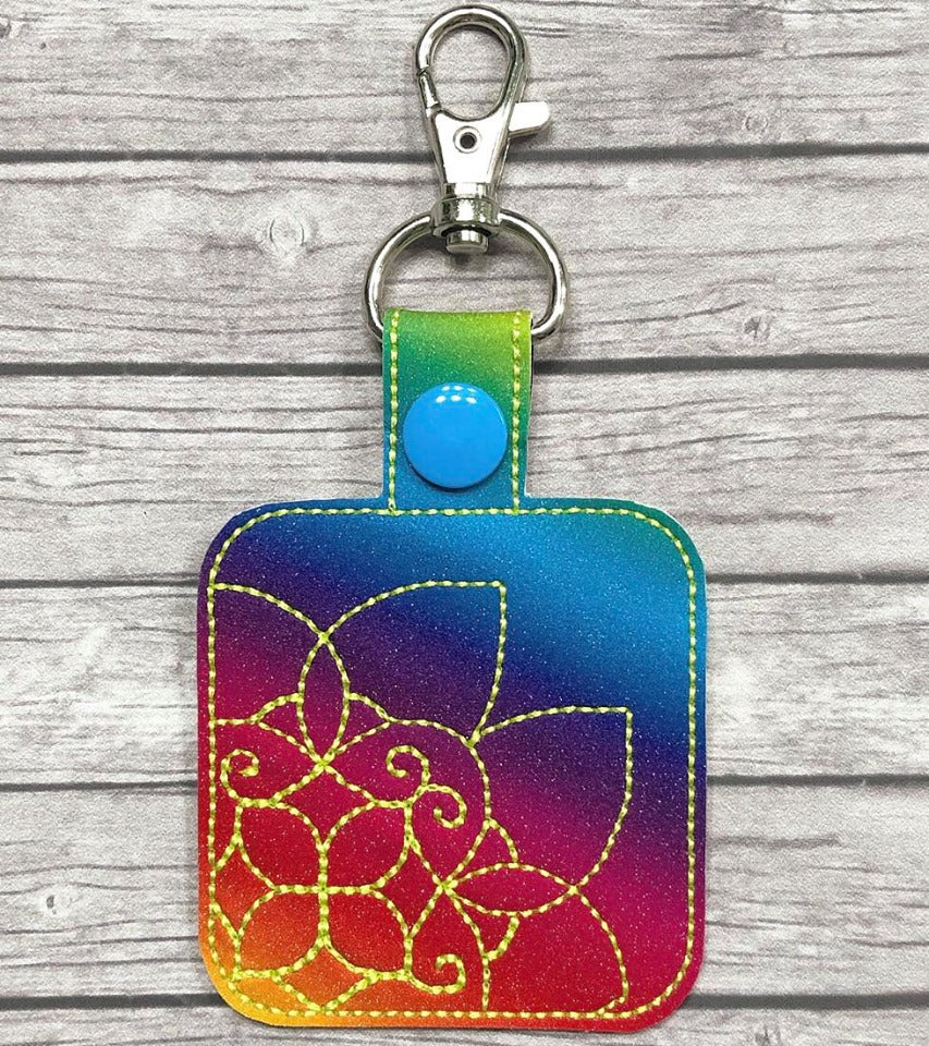Peeking Mandala Fobs - DIGITAL Embroidery DESIGN